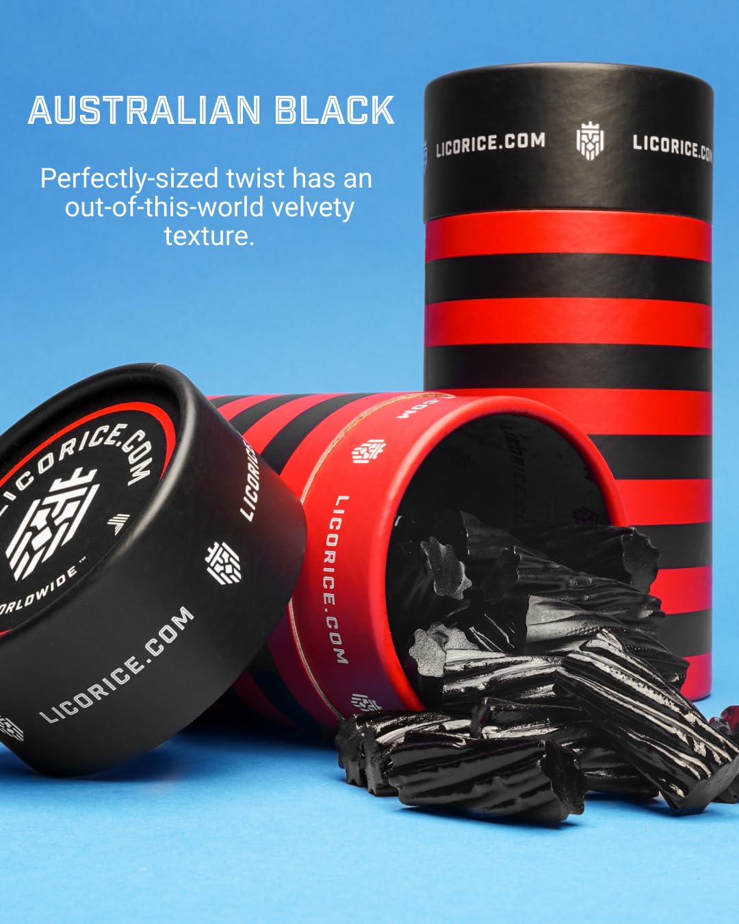 Licorice.com Gourmet Candy | Black Licorice Duo | Soft Licorice | Australian Black Twists and Finnish Black Bites