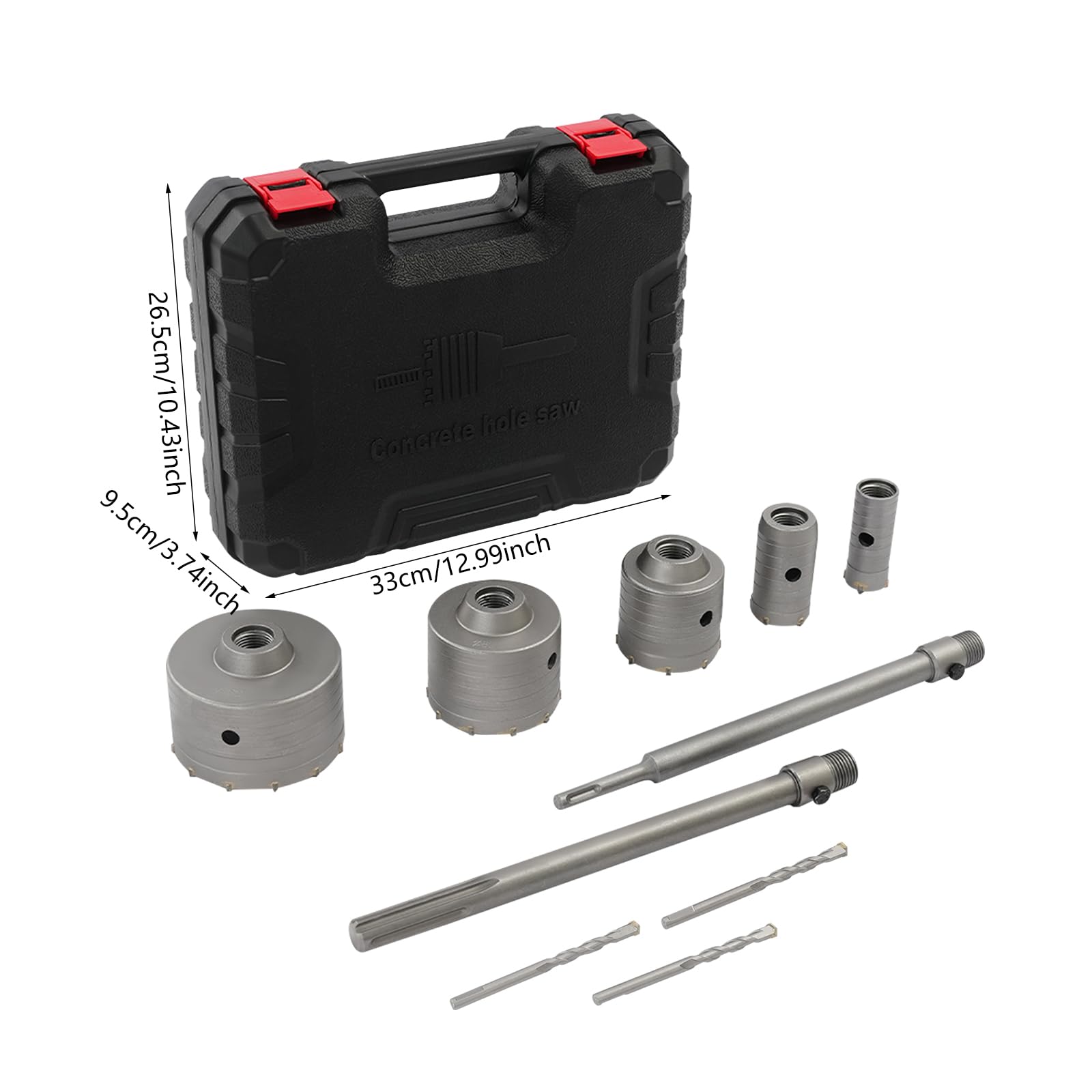 Set 30 40 68 80 100 mm calcestruzzo muratura trapano a secco SDS Plus Max attacco 300 mm acciaio al tungsteno sega a tazza lattina