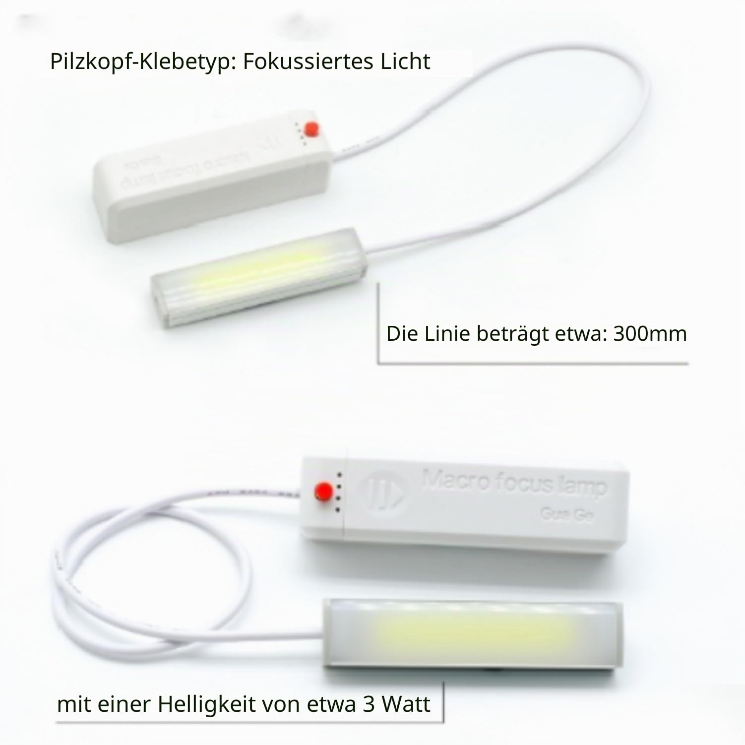 Guage 3W Makro-Fokuslampe Fülllicht-Set für Makrofotografie mit großer II/Kleiner/mini Guage Blitz-Diffusor-Softbox