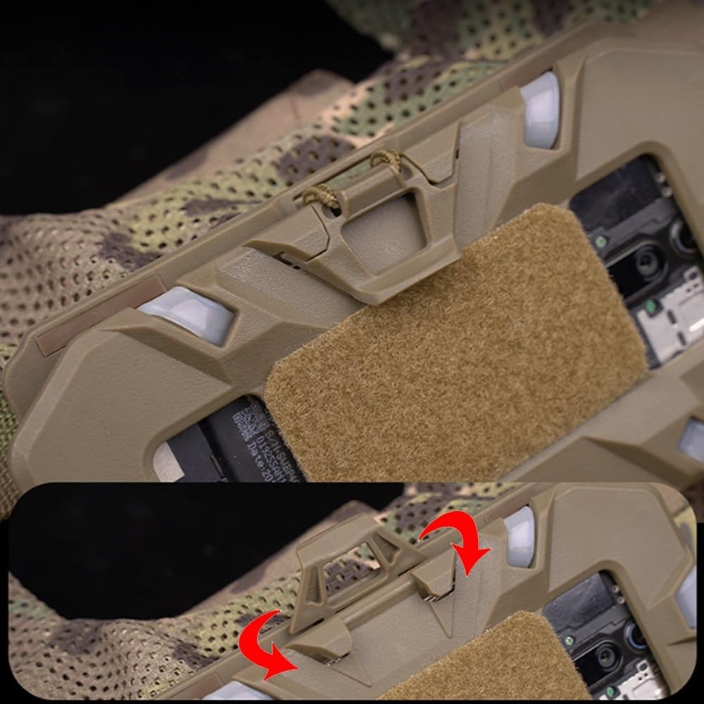 Jungle Leopard Tactical Folded Navigation Board MOLLE Mobile Phone Holder Carrier Flip Board Cellphone Gear Holster Airsoft Vest Accessories (Color : MA-03-CP)