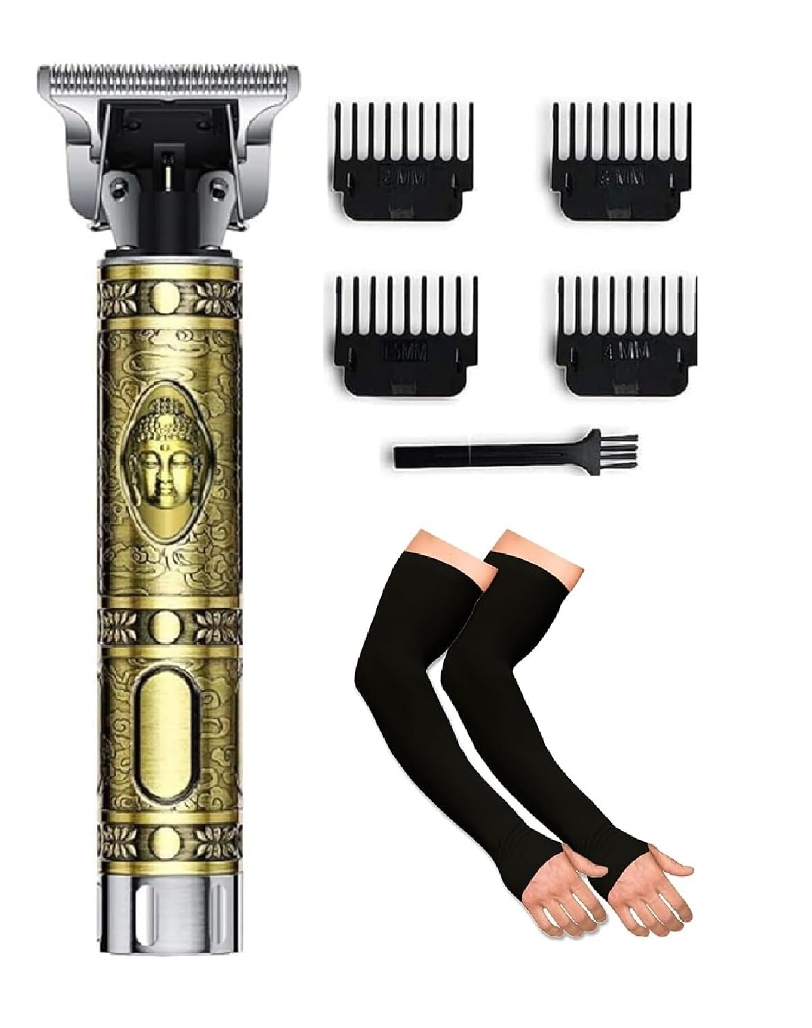 Trimmer Men Professional Cordless Hair Clipper Dragon Style,Rechargeable Trimmer For Beard,Hairs,Moustache & Face,Electric T Blade Zero Gapped Shaving Machine Men's Grooming Kit ( ARM SLEEVES FREE) (COMBO OFFER)-image-31