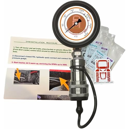 JailBreakYourTractor kit W/Gauge HST Hydraulic Shims Compatible with Kubota MX, L Series +25% Power