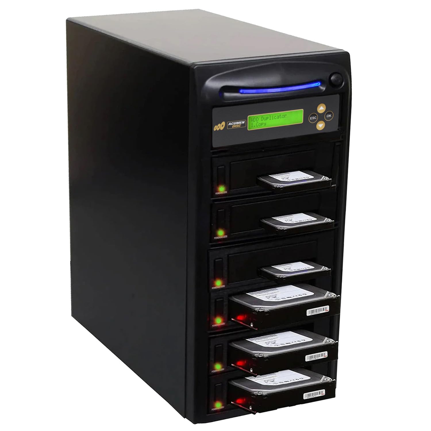 Acumen Disc 1 to 5 SSD HDD Hard Drive Tower Duplicator - 18GB/Min H05-SATA2