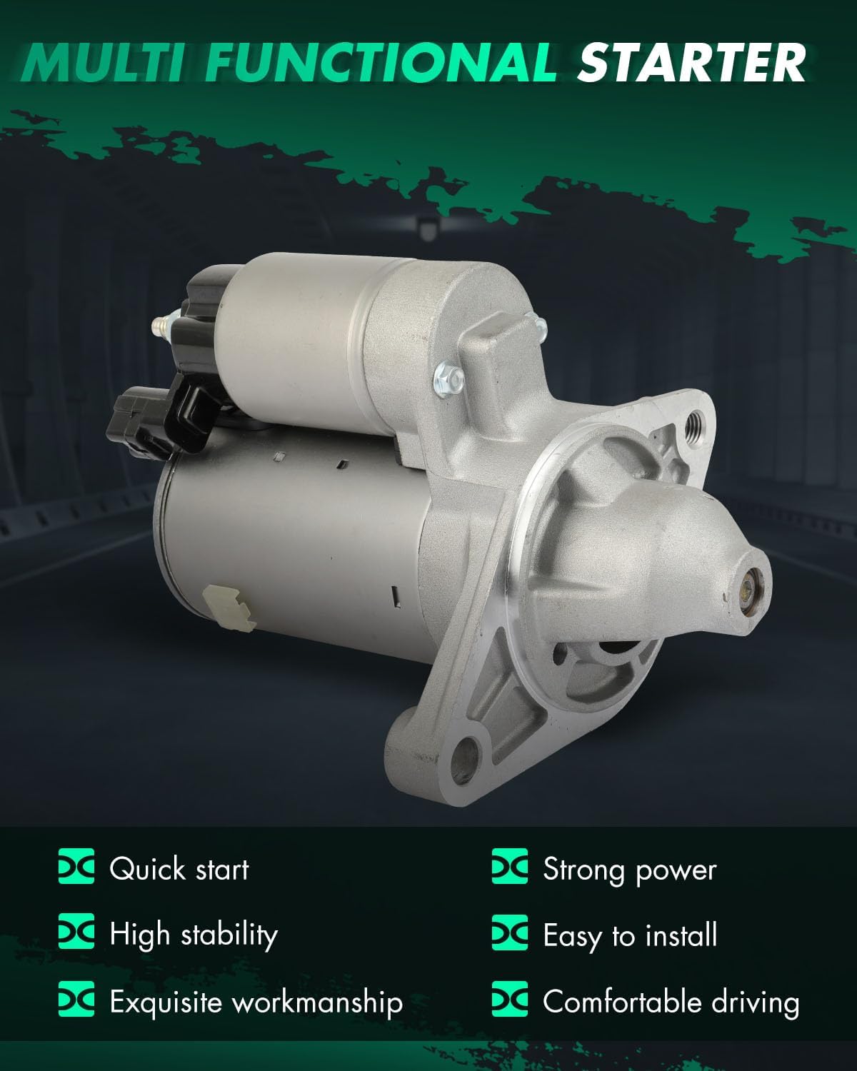 SCITOO Starter Compatible for Mercedes-Benz for CL63 AMG 5.5L 2011-2012,for Mercedes-Benz for GL450 4.7L 2013-2014,for Mercedes-Benz for GL550 4.7L 2013-2016 Engine Starter Motor 30481