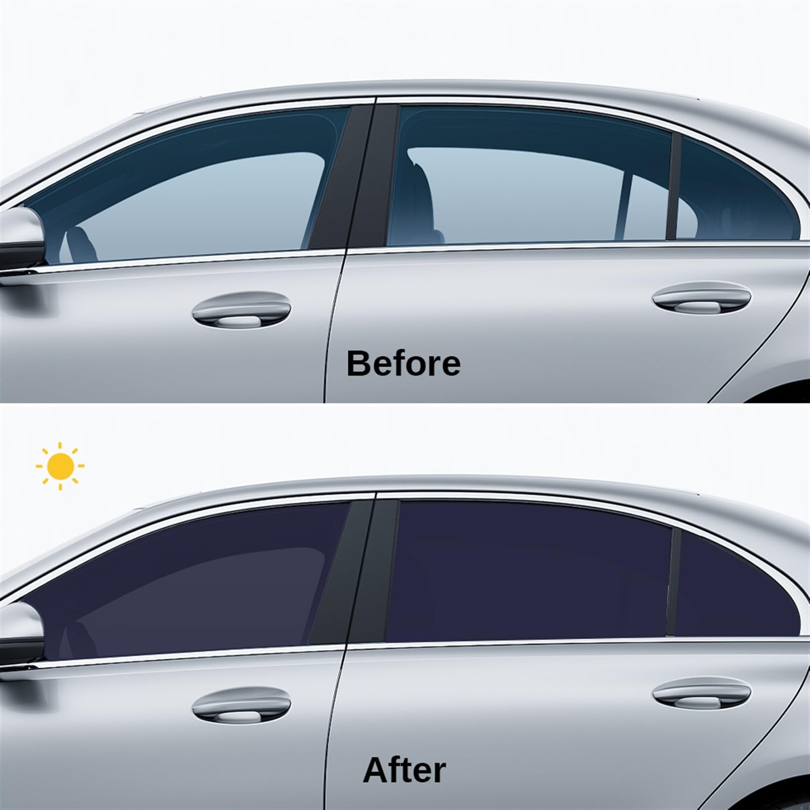 Auto Schutz Carbon Folie, Fensterfolie Photochrom 75-20, Solartönung Anti-UV-Auto-Gebäudeglasfolien Wärmedämmung(152cmx30cm)