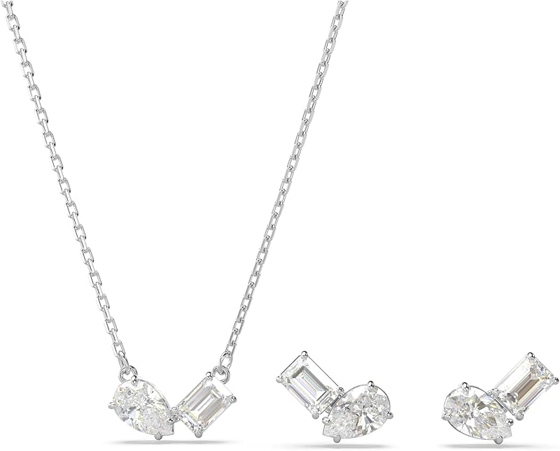 Mesmera set, Pear cut, Octagon cut, White, Rose gold-tone finish