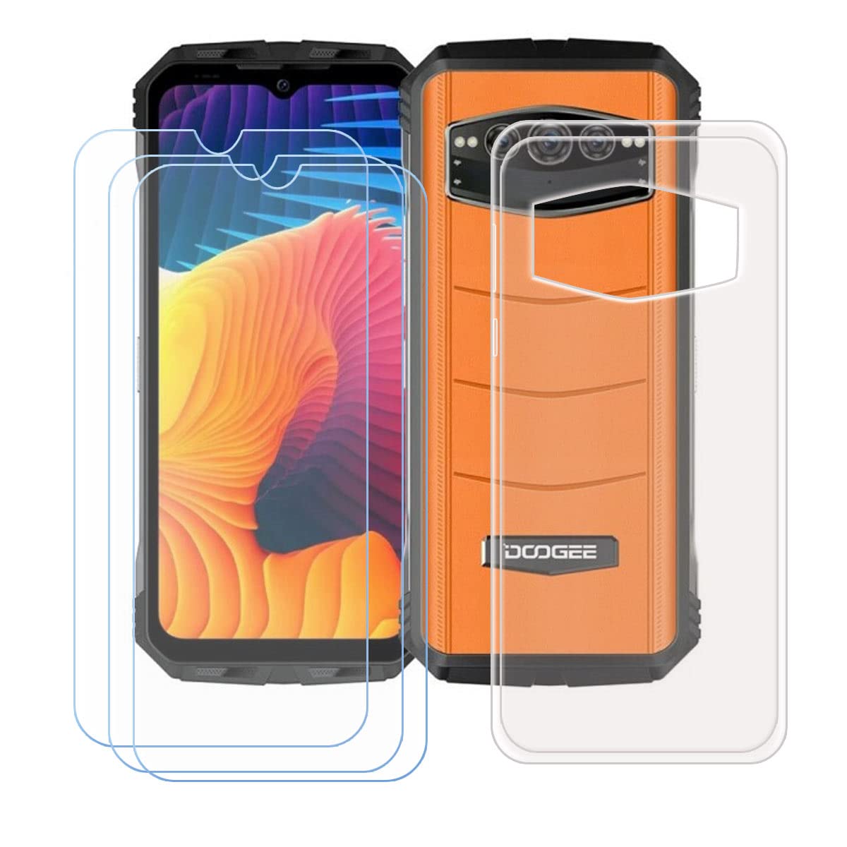WXPPJ Custodia per Doogee V30, Trasparente TPU Case, Antiurto
