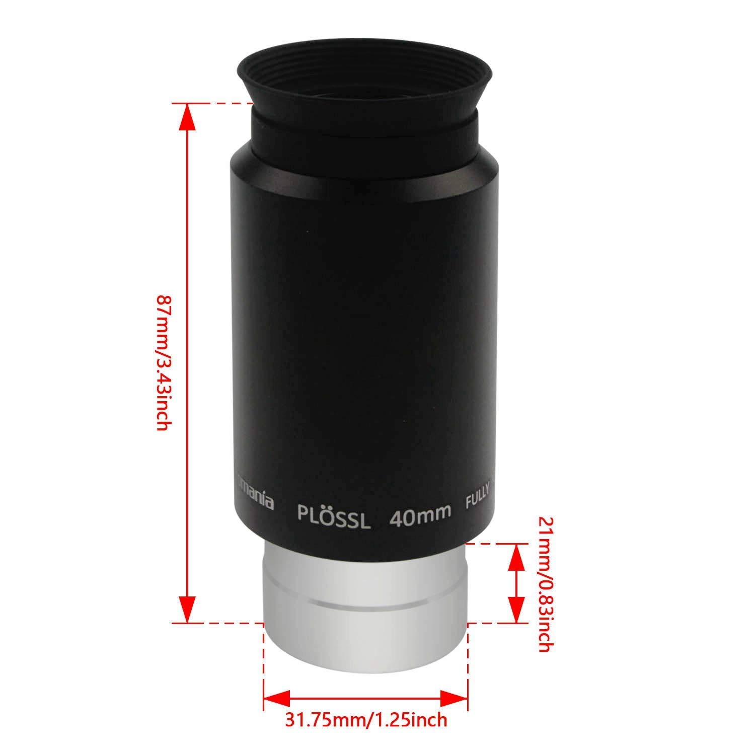 Astromania 1.25" 40mm Super Plossl Telescopio Ocular - La forma más económica de obtener una imagen nítida