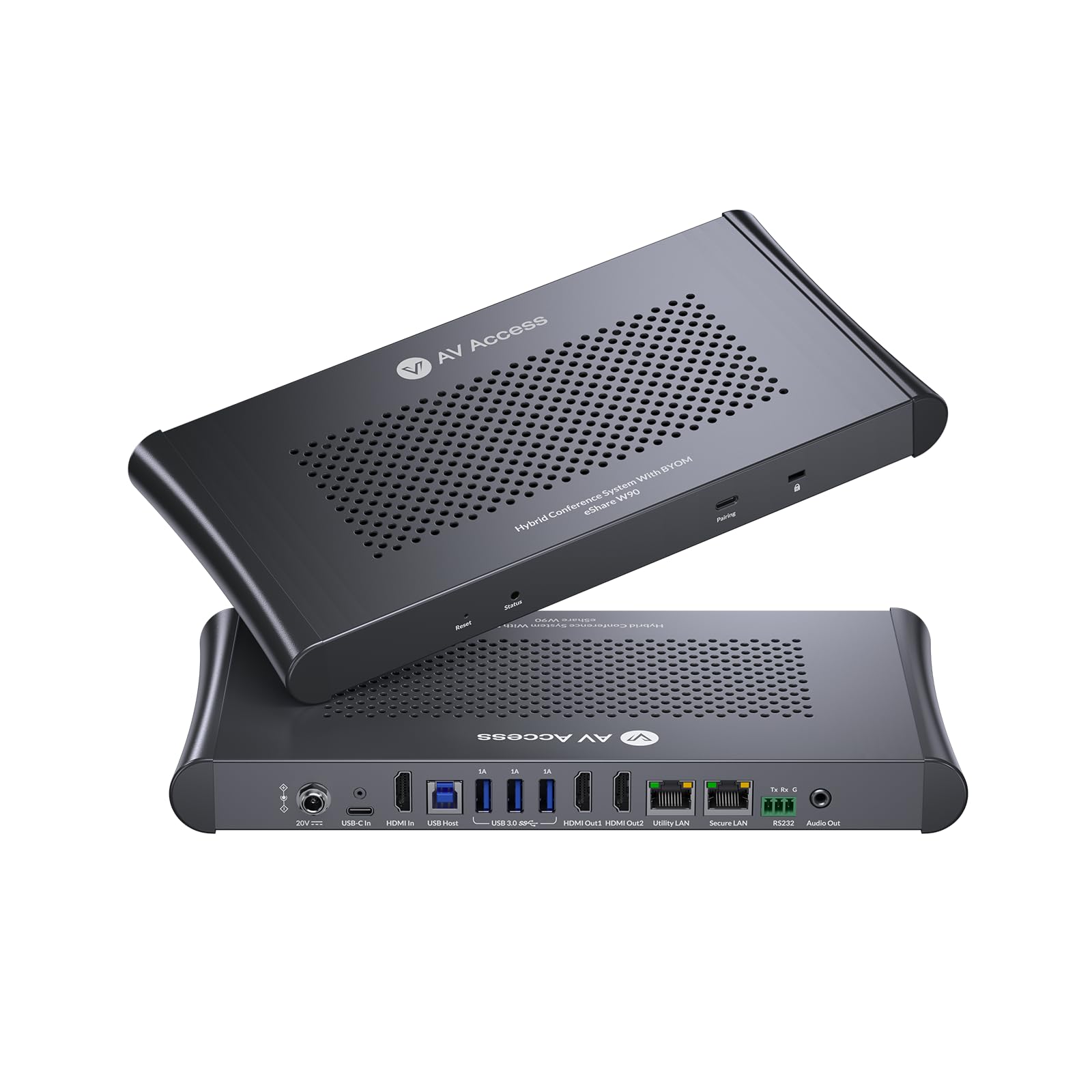 Conference Docking Station & Wireless Presentation System with Dual 4K HDMI Output, Quad View, USB C 65W Charging, BYOD Conference Solution, AirPlay Miracast Screen Sharing for Meeting Rooms