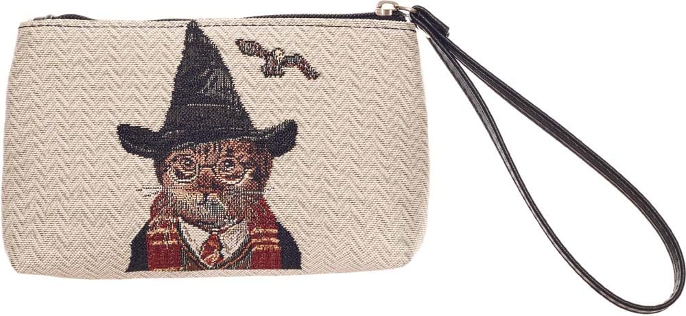 Porte-monnaie chat magique compact avec fermeture éclair fluide