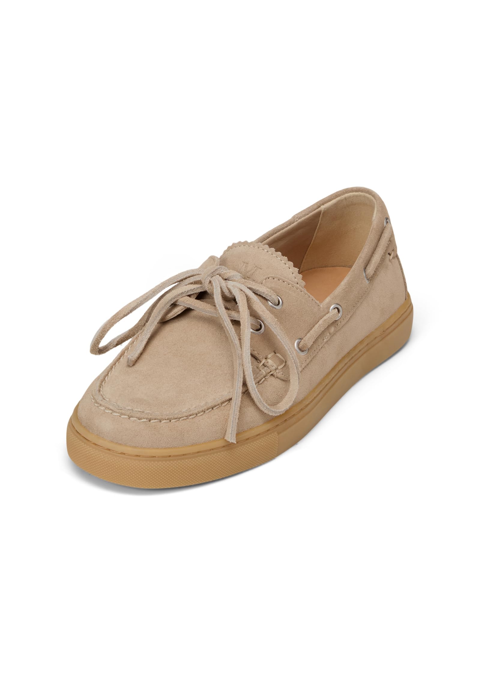 Marc O’ Polo Damen - Schnürschuhe Kara 1B in beige Rauleder