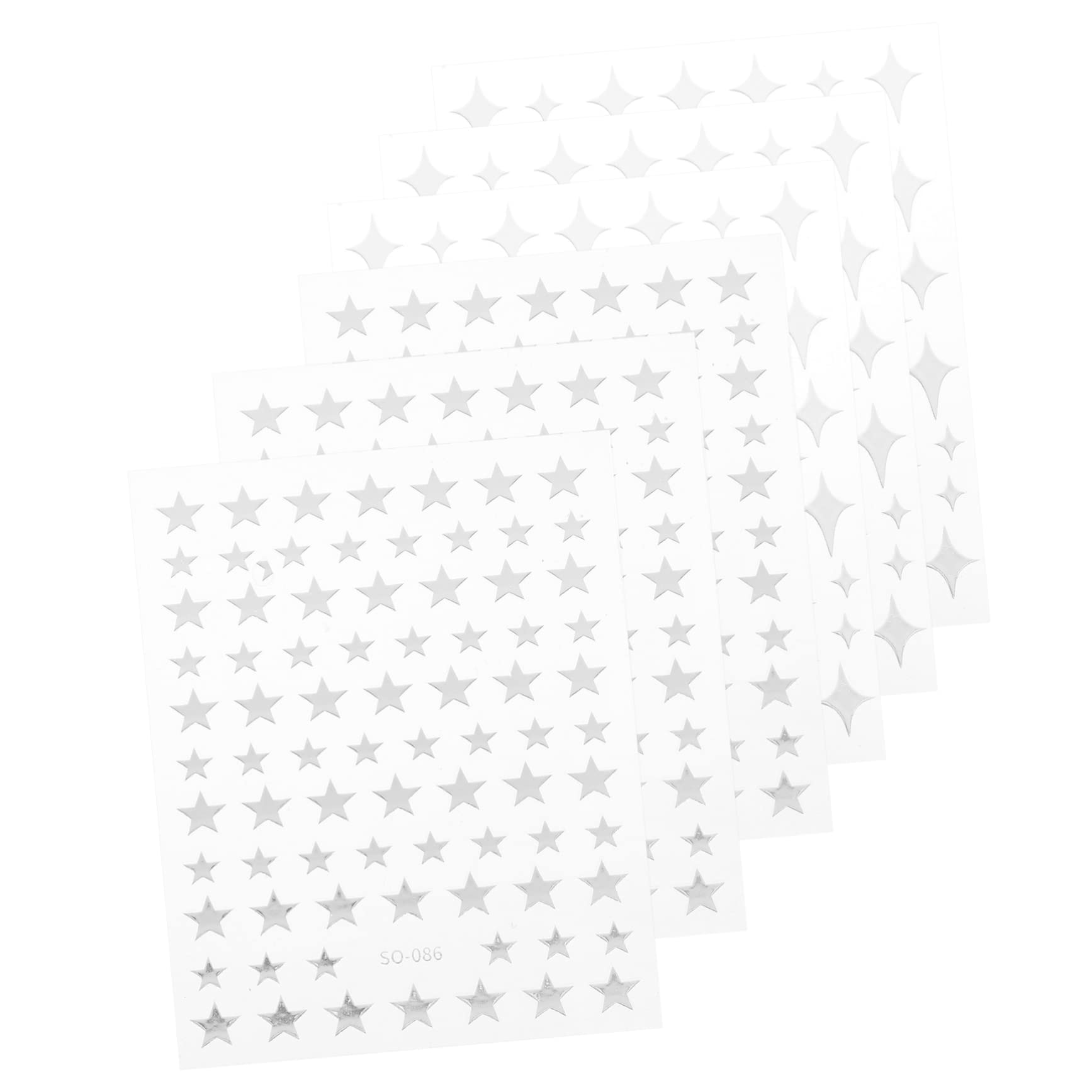 VALICLUD 5 Set Adesivi Per Unghie E Decorazioni Chic Per Nail Art Facili Applicare Per Manicure Casa E Salone 8 Fogli*5