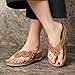 NLIADVY Women's Orthopedic Arch Support Flowers Clip Toe Sandals, 2024 New Vintage Floral Cutout Flip Flops, Orthopedic Sandals (Brown,39)