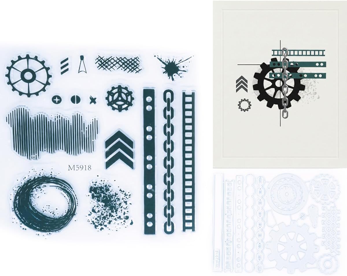 Amazon.com: Stamps and Dies Set for Card Making – 2025-2026 Clear ...