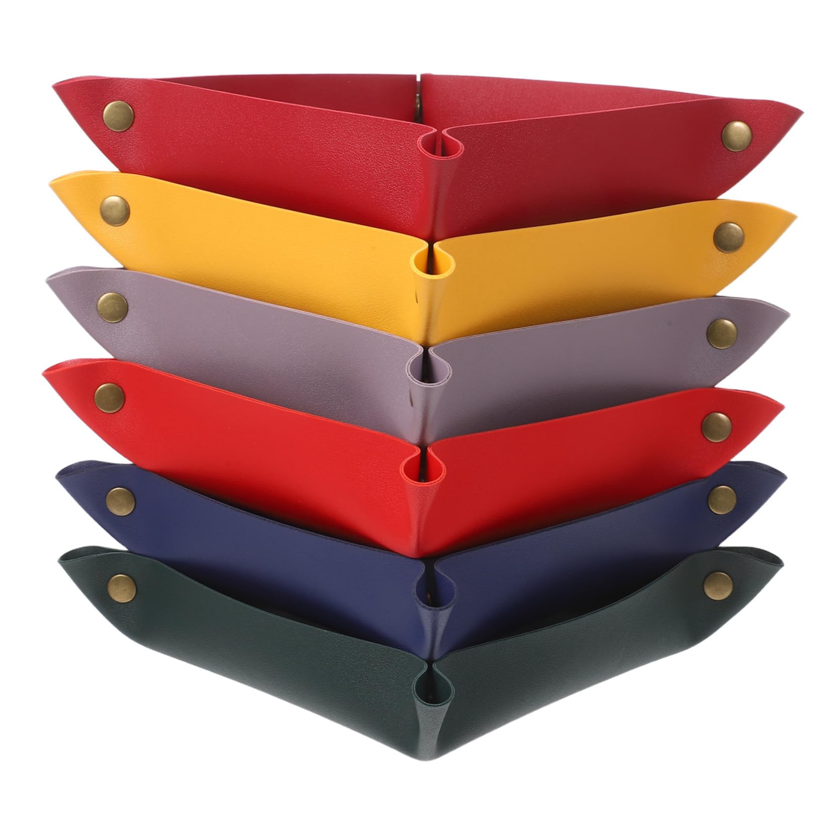 Toyvian 6pcs Stackable Puzzle Sorting Trays for Family Rounded-edge Organizer Plates in Educational Puzzle Storage Case Enhancing Cognitive Skills and Fine Motor Development