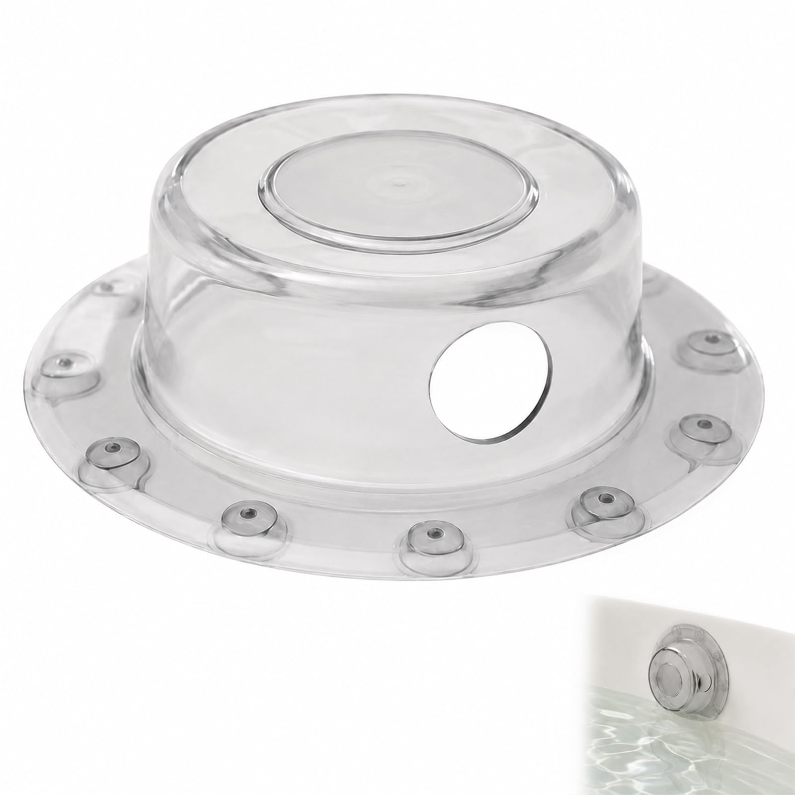 Bathtub Overflow Drain Cover – Silicone Tub Stopper for Deeper Bath Water – Universal Fit for Most Bathtubs with Safety Vent Hole – Dishwasher Safe