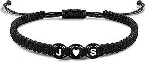 Initial Bracelets for Women Men's Bracelets Gifts for Girlfriend Boyfriend Letter Bracelets I Love You Gifts for Her Him Best Friend Birthday Gift Christmas Jewelry