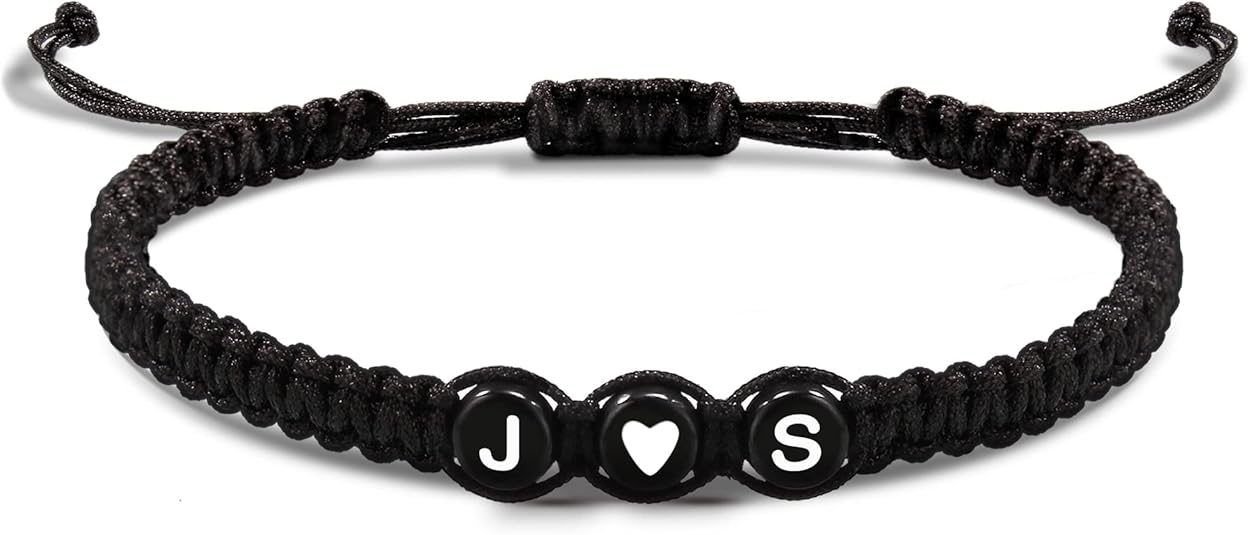 Initial Bracelets for Women Men's Bracelets Gifts for Girlfriend Boyfriend Letter Bracelets I Love You Gifts for Her Him Best Friend Birthday Gift Christmas Jewelry