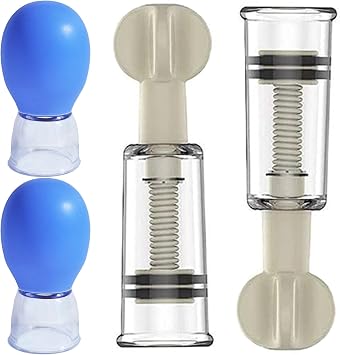 Jesakmie 4piece Nipple Correctors for Flat or Inverted Nipples, Portable Nipple Vacuum Pump, Inverted Nipple Puller Sucken and Shy Nipples, Breastfeeding or Women