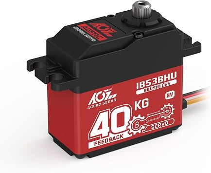 AGFRC 40KG High-Torque RC-Servo Motor - Full Metal Gear Brushless Programmable Standard Servo with Position Feedback IB53BHU
