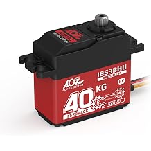 AGFRC 40KG High-Torque RC-Servo Motor - Full Metal Gear Brushless Programmable Standard Servo with Position Feedback IB53BHU, Black + Red