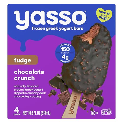 Yasso Frozen Greek Yogurt Bars Fudge Chocolate Crunch Bars 4 Count for a ridiculously creamy frozen...