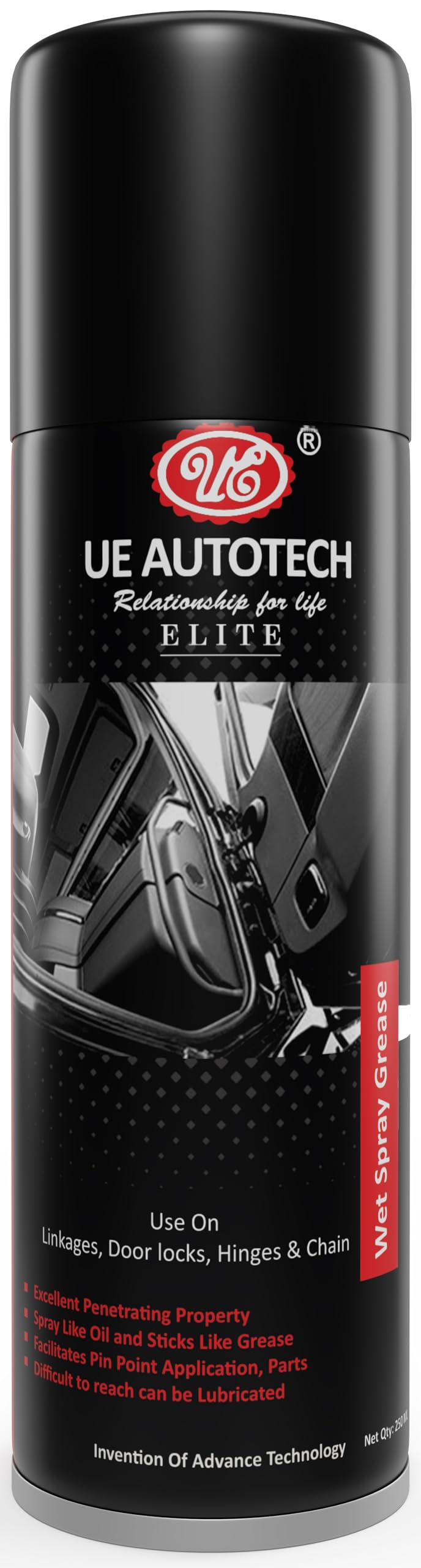 Autotech Elite Wet Sprayable Cleaner - Excellent Rust Cleaner Spray for Metal Parts - Lubrication, Designed for Home, Doors & Locks, Vehicle & Machine Tools, 250 ml (Set of 1)