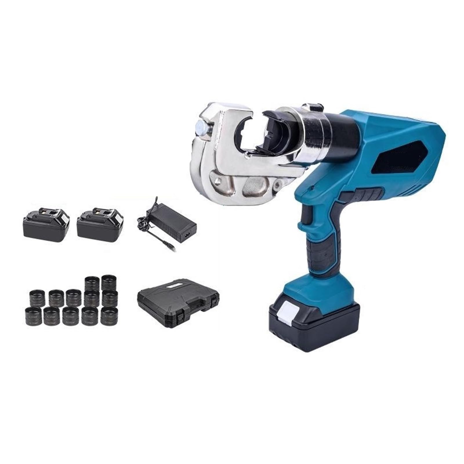 Smtyxs One Color Ez-300/Ez-400 Electric Hydraulic Pliers Rechargeable Crimping Lithium Cable Cutter Tools 18V Secure Crimping(Ez400)