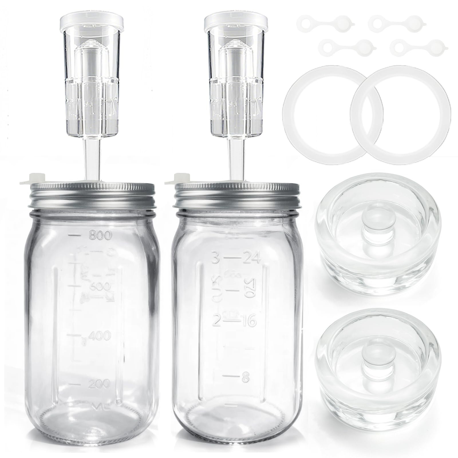 Lalvam 32 oz Mason Jar Fermentation Kit
