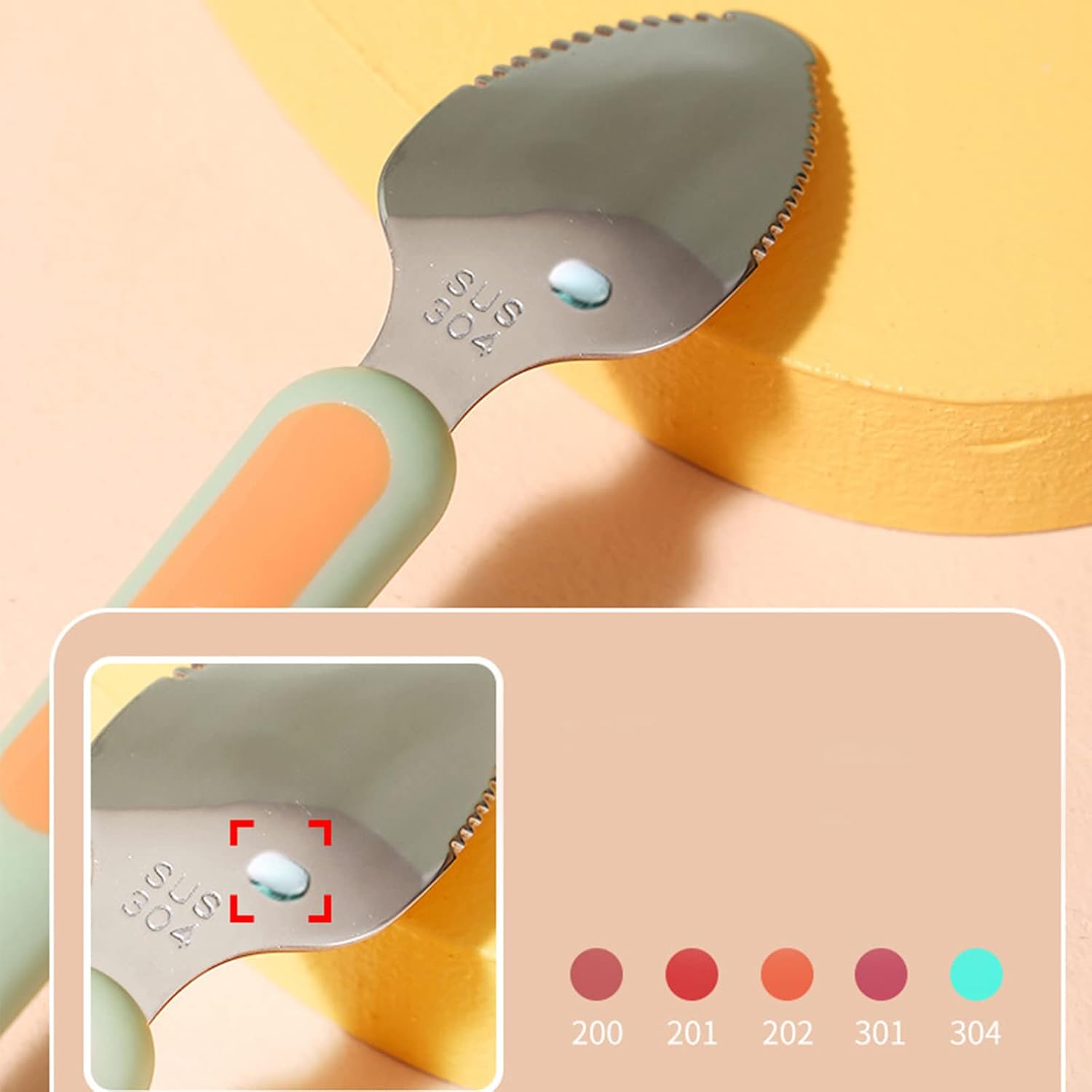 Lightweight Mud Silicone Puree Scrapping Spoons Scraping Practical Fruit Scraper Food Fruits 20.5cm/8-inch Length Gift Small Silicone Spoons for Eating