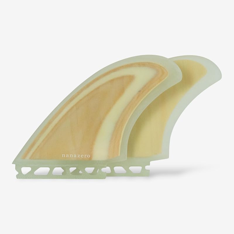 nanazero Fiberglass Mid Length Twin fin Single tab 5.3" - Surfboard fins