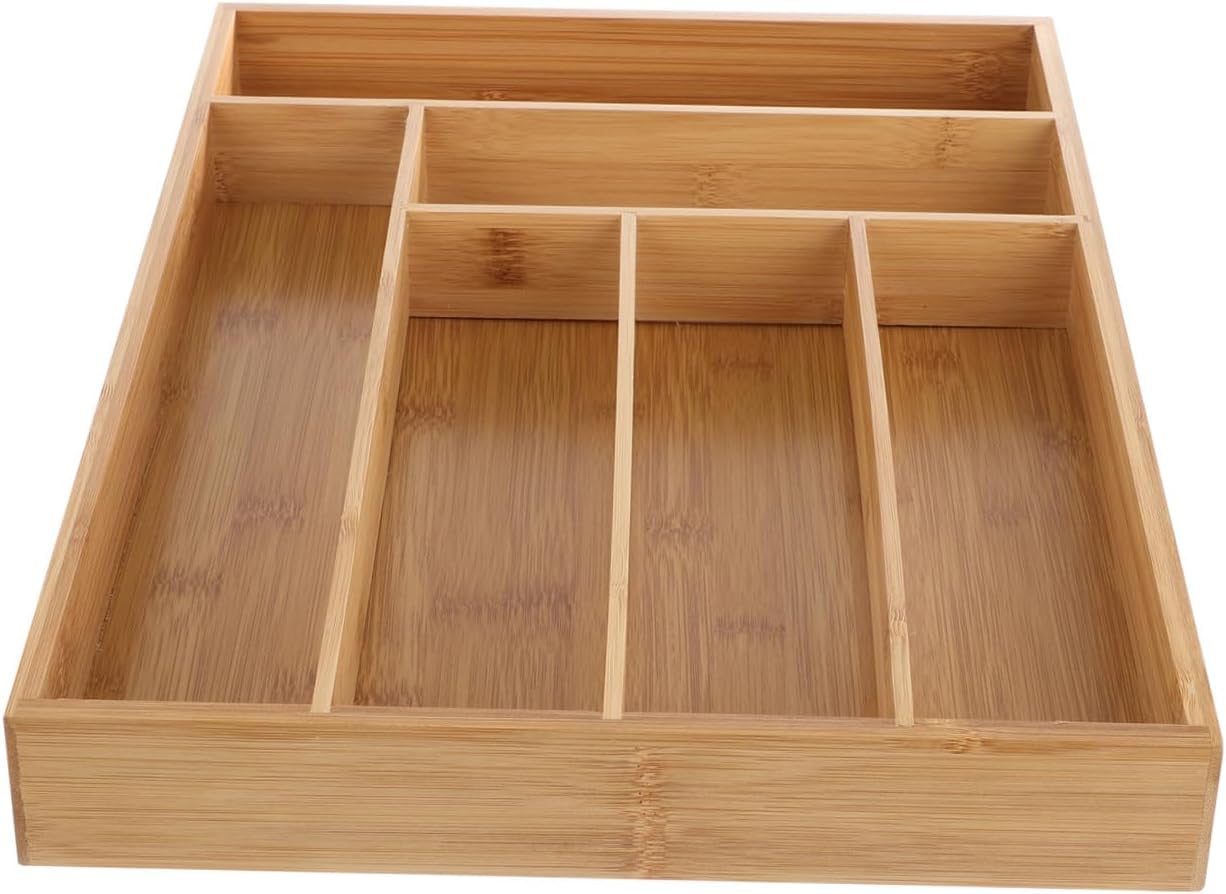 Drawer Type Cutlery Case Six-grid Tableware Storage Box Kitchen Utensil Organizer Flatware Tray for Drawer Organization