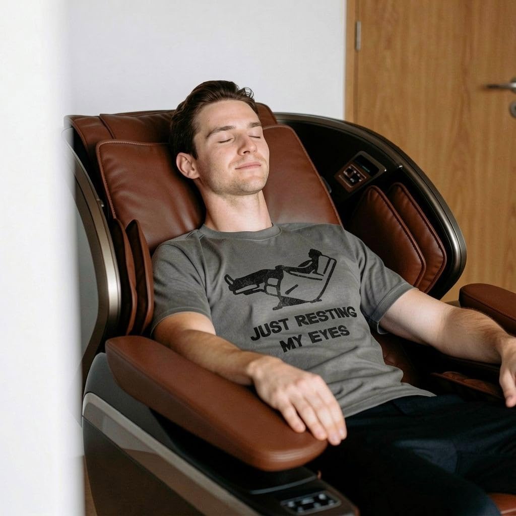 Mens Just Resting My Eyes T Shirt Funny Sarcastic Top for Dad Joke