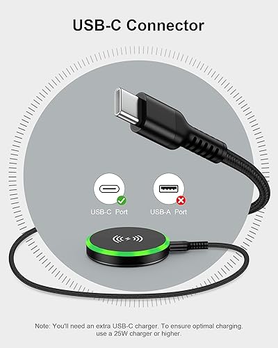 Miniatura 6 de Cargador inalámbrico Android MagSafe con soporte, almohadilla magnética de carga rápida de 15 W para Samsung Galaxy S25 UltraS24, iPhone 1716e1514,