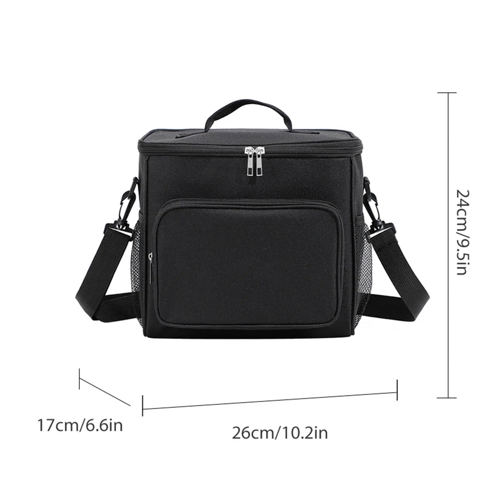 SERDAS Borsa bento in tessuto Oxford ispessito, grande capacità, portatile, borsa termica per picnic all'aperto, borsa per il pranzo per studenti (blu cielo)