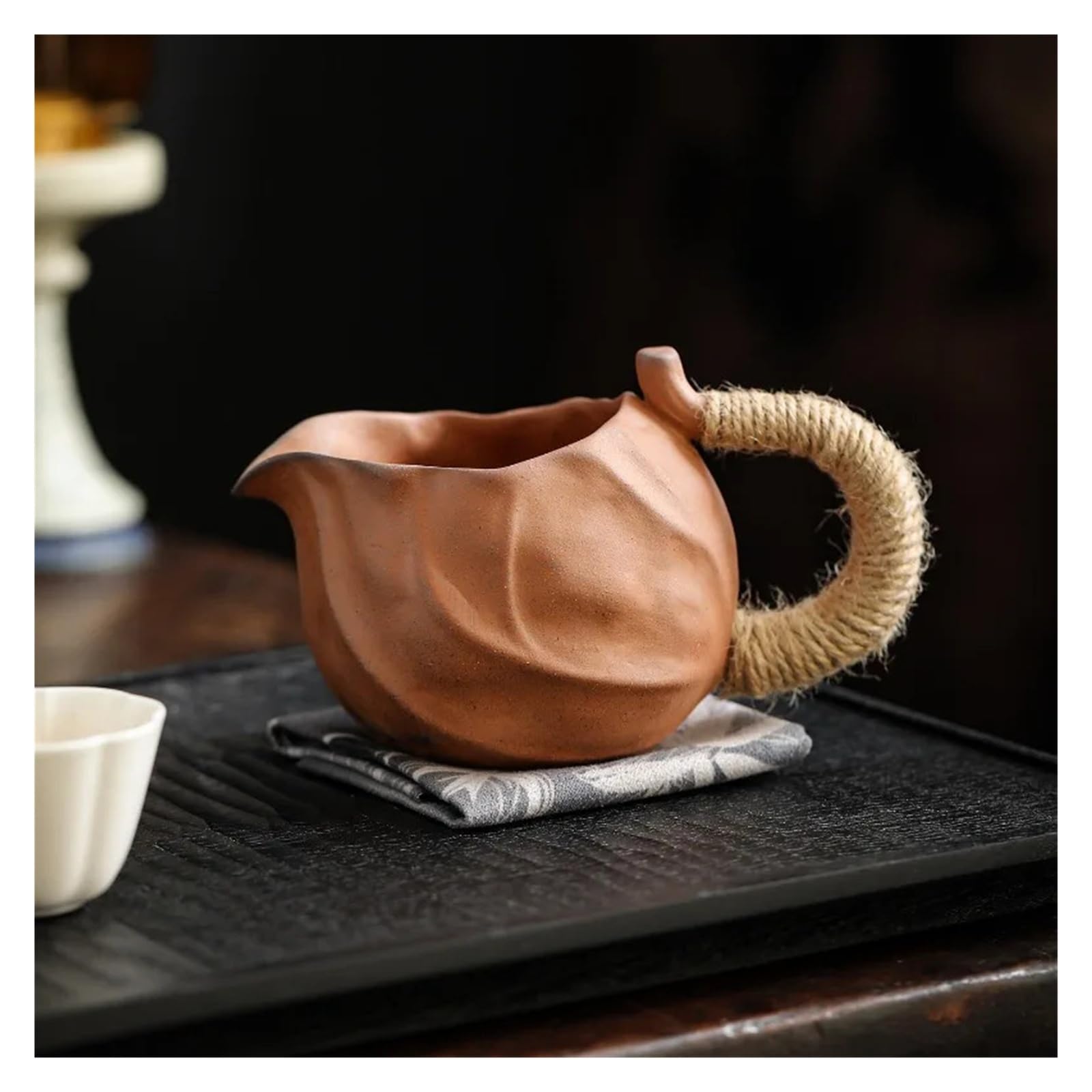 Generico Coppa Chahai for condivisione in ceramica grossolana | Cerimonia del tè, tazza da condividere, chahai, 200 ml, argilla rocciosa, accessorio for il tè kung fu(C 200ML)