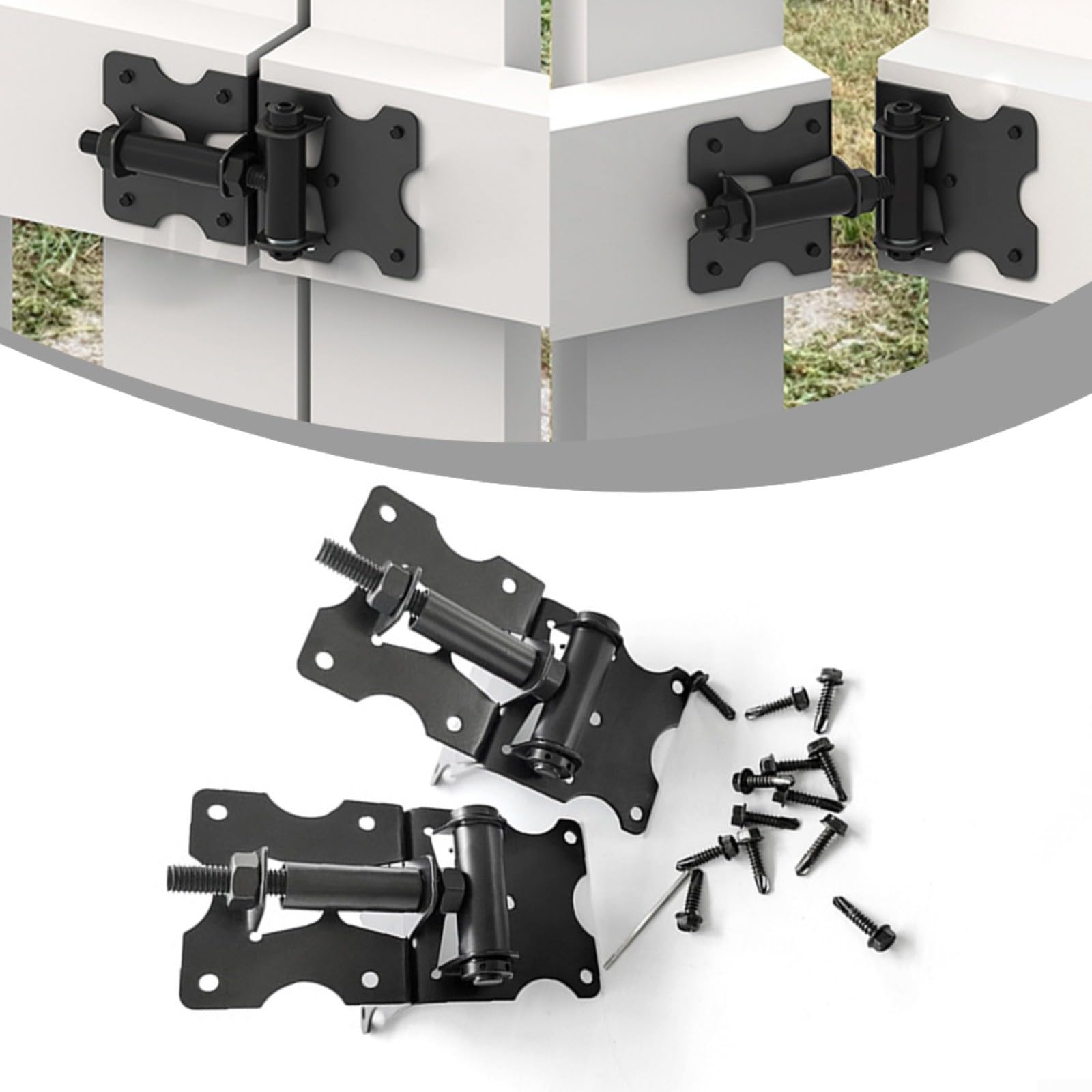 Charnière de portail automatique ressort réglable matériel clôture bois vinyle