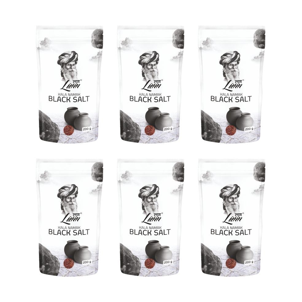 LUNN BLACK SALT | 200 GMS EACH | PACK OF 6 (POUCHES) (B07TXZ71WM) Amazon Price History, Amazon Price Tracker