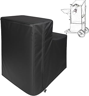 Deep Fryer Cover, 39.4x34.6in Oxford Portable Heavy Duty Waterproof Multifunctional Fryer Cover Suitable for Bayou Classic 700-701 and 700-704 (Black)