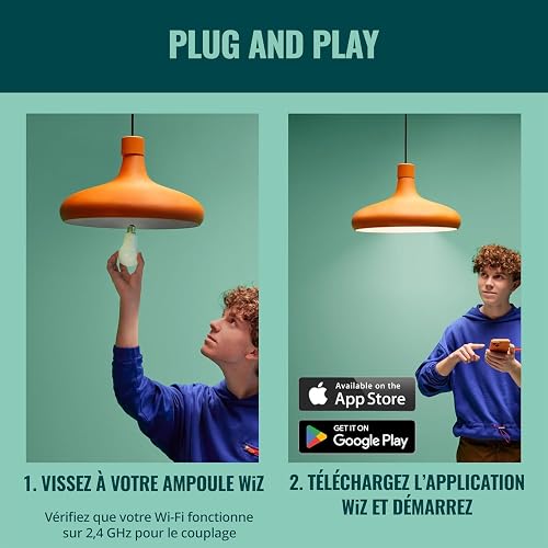 Lampadina WiZ Smart LED A60, bianco Regolabile e a colori, attacco E27, equivalente 100 W, 2.200-6.500 K, 1.521 lumen, int. regolabile, compatibile con Alexa,Google Assistant e Apple HomeKit,conf.da 1 - 10