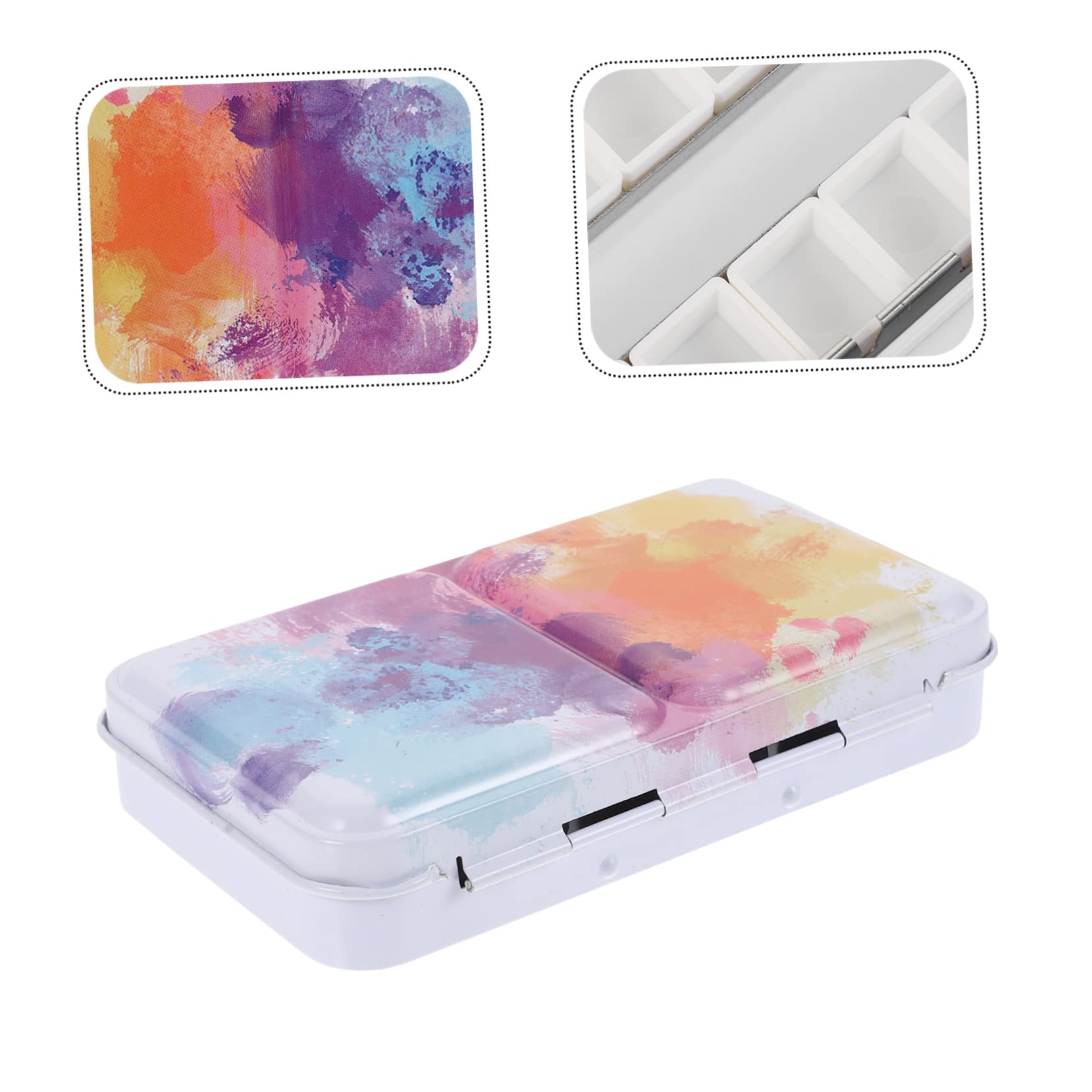 2sätze Aquarellbox Tragbare Metallpalette Mit Fächern Klappbare Künstler Und Schüler Für Unterwegs Leicht Und Langlebig Für Kreative Projekte