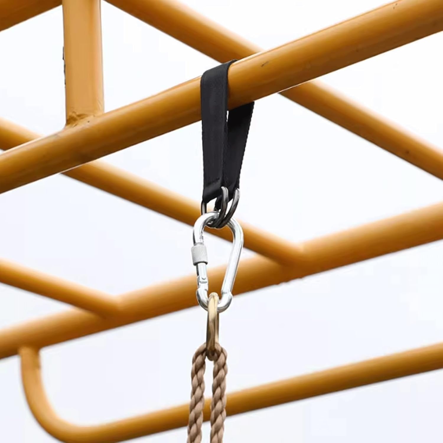 Hammock Hooks，Swing Hooks Heavy Duty， Swing Hook 2 Set Outdoor Portable Connecting Strap with Metal Hook Multipurpose Straps Ultra Wide Hook Extension Strap(5 * 100cm)