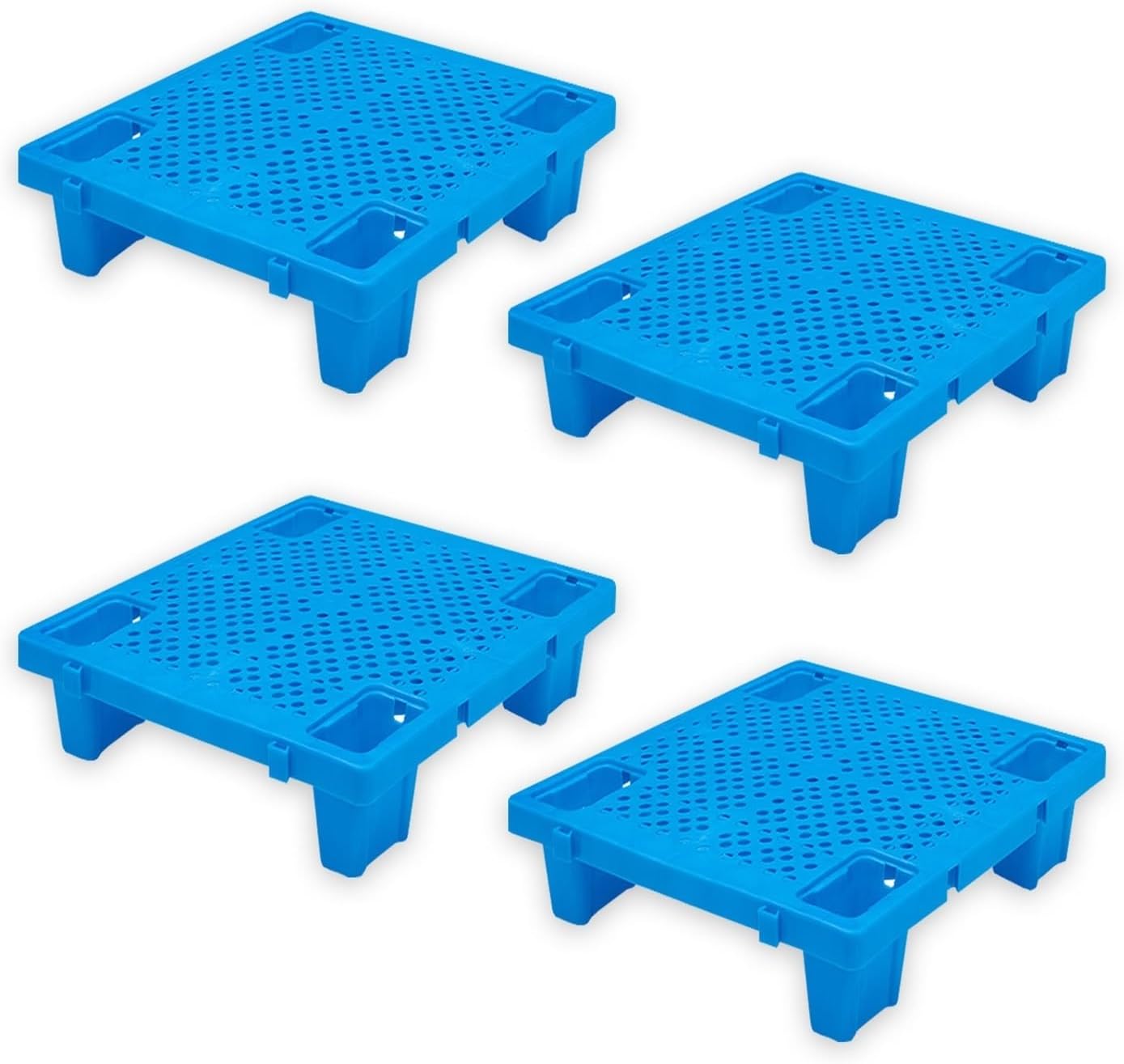 Plastic Pallets Waterproof, Storage Grid Pad Lightweight Floor, Basement Pallet Breathable Grids Article Racks for Supermarket Grocery Store Office Home Garage Organization