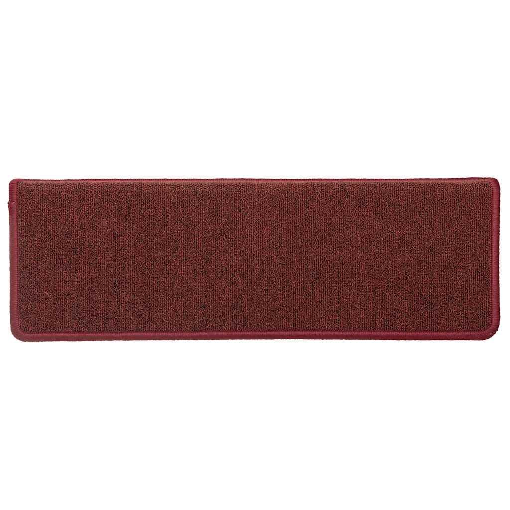 vidaXL Alfombrilla Escalera 30 uds 65x21x4 cm Rojo Mate, peldaño de Escalera, Alfombra de peldaño de Escalera, Cubierta de peldaño de Escalera