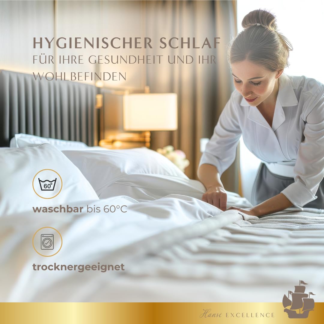 Hanse Excellence 3-Kammer-Kopfkissen 80x80 cm, für weichen Schlafkomfort