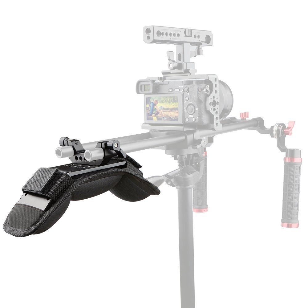 CAMVATE DSLR Rig Schulterpolster mit 15mm Railblock für Video Camcorder DV/DC Support System DSLR Rigs