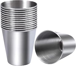 Ruisita 12 Pieces Stainless Steel Shot Cups Stainless Steel Shot Glass Drinking Tumbler (2.3 Ounce/70 ml)