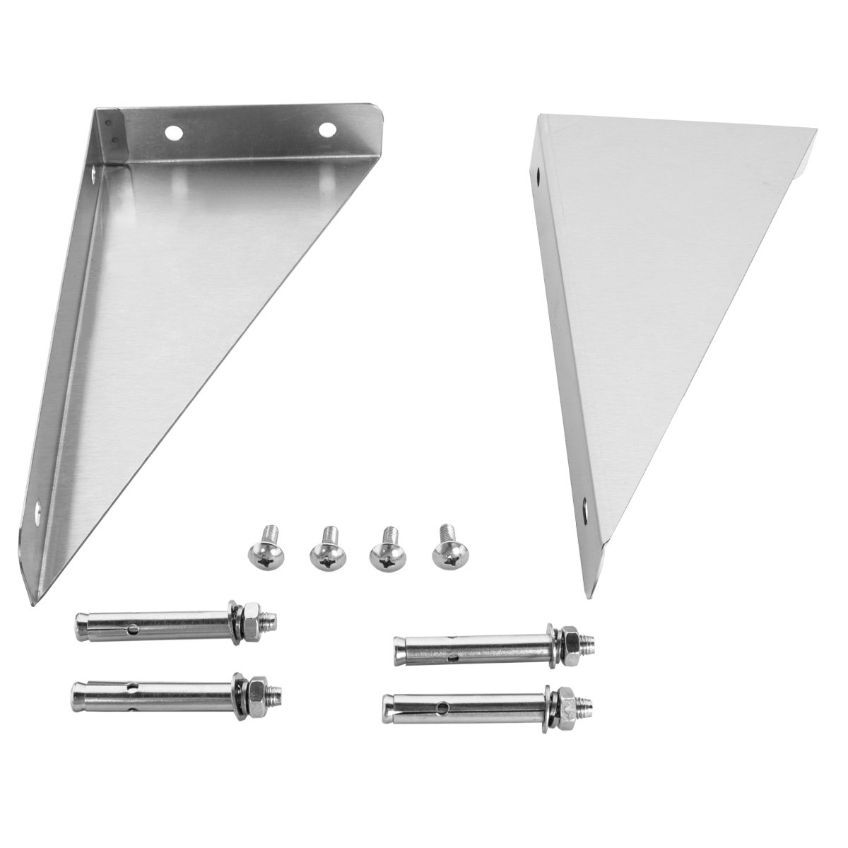 Beeketal 'BGR-100' Gastro Küchen Wandregal 100 cm aus Edelstahl mit 4 GN Behälter Schubeinsätzen, Regal Tragkraft ca. 35 kg, Küchenregal inkl. 4 x (GN) 1/6 Behälter und Wandmontagematerial