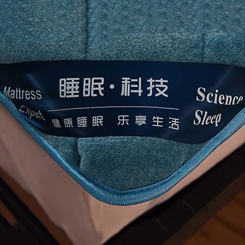 Miniatura 8 de KKCD Colchón de futón japonés de felpa con leche colchón plegable para dormir tapete de tatami japonés suave y portátil acolchado azul 35 x 74