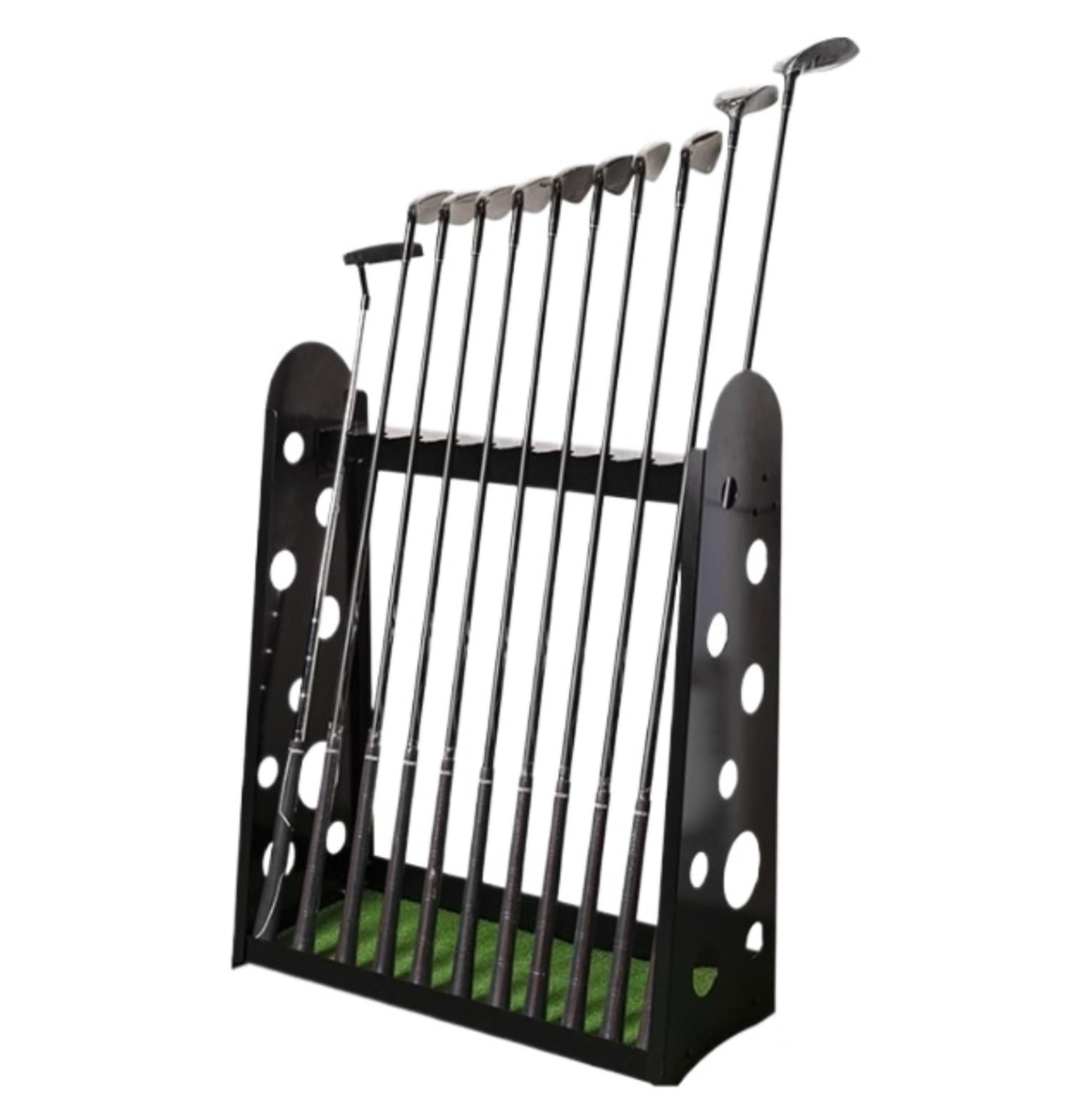 MHbdfsxz Golf Club Organizer For Indoor Outdoor Metal Golf Putter Stand Club Holder Floor Display Rack For 11 Clubs Golf Course Accessories